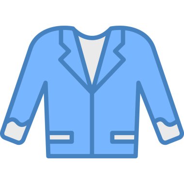 Ceket. Web simgesi basit illüstrasyon