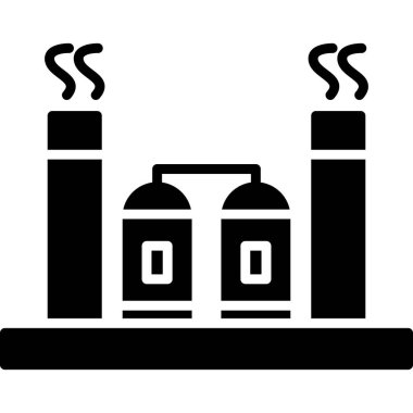 Gaz tankı ve dumanın vektör çizimi