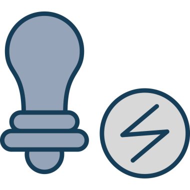 Ampul. Web simgesi basit illüstrasyon