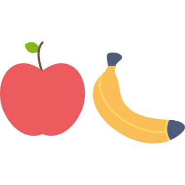 meyve vektörü düz renk simgesi