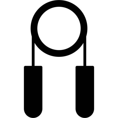 Beyaz arka planda kulaklık simgesi. Vektör illüstrasyonu