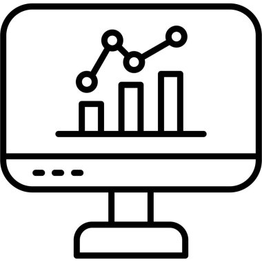 Veri analiz simgesi, vektör illüstrasyonu