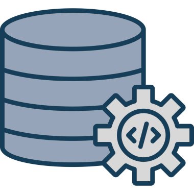 veritabanı veri simgesi doldurulmuş özet biçimi