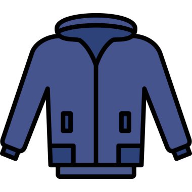 Ceket. Web simgesi basit illüstrasyon