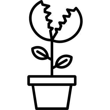 Bitki. Web simgesi basit tasarım