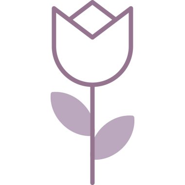 çiçek vektör simgesi modern illüstrasyon