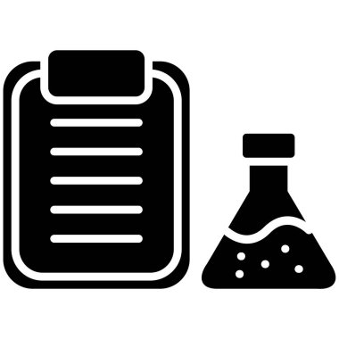 lab test tüp simgesi, vektör tasarımı