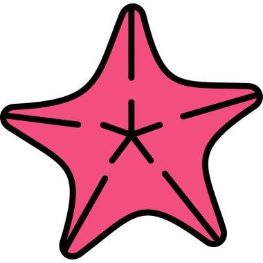 denizyıldızı. Web simgesi basit illüstrasyon