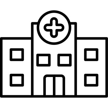 Hastane simgesi, basit tarzı