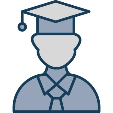 mezuniyet kapsülü vektör simgesi