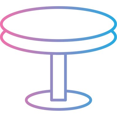 Beyaz arkaplanın mavi ve pembe renk simgesinin vektör çizimi