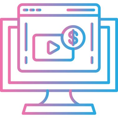 Dolar sembollü bilgisayar monitörü