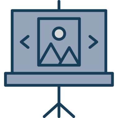 sunum simgesi vektör illüstrasyonu