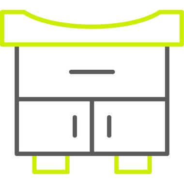 Dolap. Web simgesi basit illüstrasyon