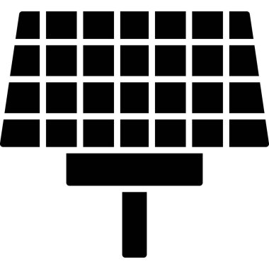 Güneş paneli simgesi, basit tasarım