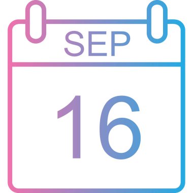 Takvim simgesinin vektör illüstrasyonu