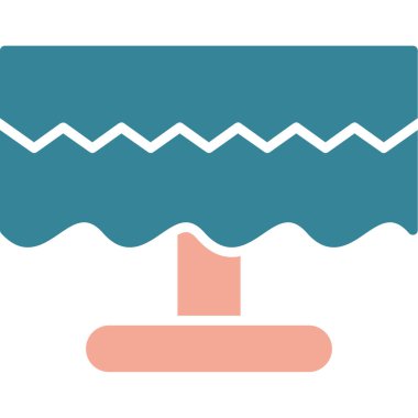 Havlu ağ simgesi, vektör illüstrasyonu