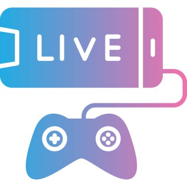 canlı yayın simgesi vektör illüstrasyon tasarımı