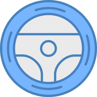 araba tekerlek simgesi, vektör çizim