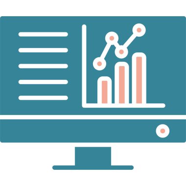 iş Sunu simge vektör çizim