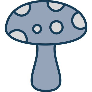 Beyaz arkaplanda mantar, vektör illüstrasyonu, illüstrasyon.