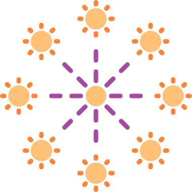 Güneş. Web simgesi basit tasarım