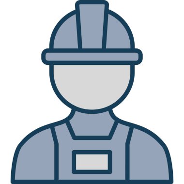 İnşaat işçisi. Basit tasarım