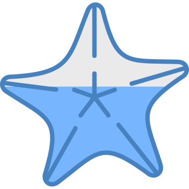 denizyıldızı simgesi, vektör çizimi