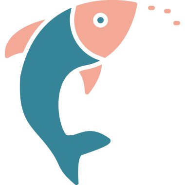 Balık. Web simgesi basit illüstrasyon