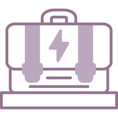 Bavul. Web simgesi basit illüstrasyon