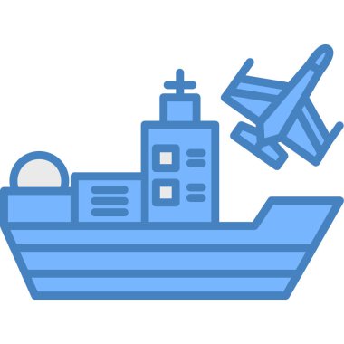 Gemi vektör simgesi modern basit illüstrasyon