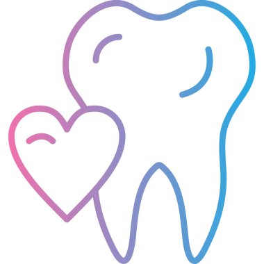 Diş simgesi vektör illüstrasyonu