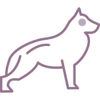 Köpek. Web simgesi basit illüstrasyon