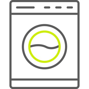 çamaşır makinesi simgesi. vektör illüstrasyonu