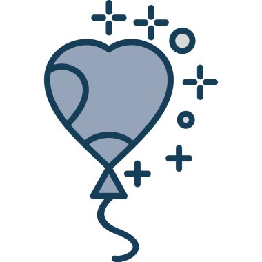 Kalp. Web simgesi basit illüstrasyon