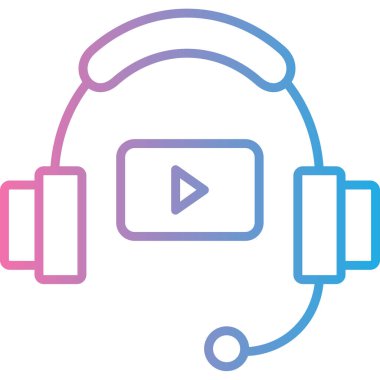 Müzik çalar simgesinin vektör illüstrasyonu