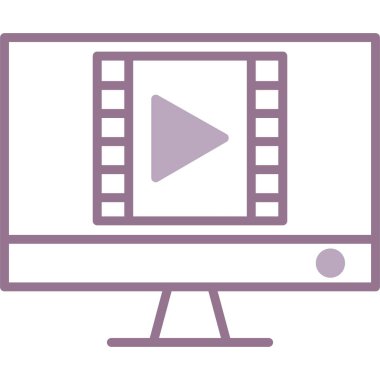 video oynatıcı simgesi, vektör illüstrasyonu