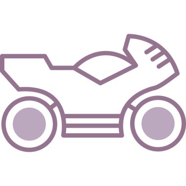 Motosiklet yarış vektör simgesi.