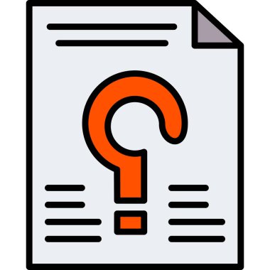 Soru işareti. Basit resimleme