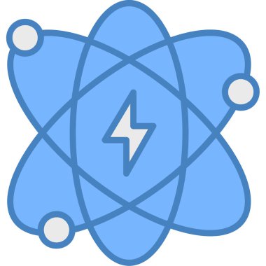 atom. Web simgesi basit illüstrasyon