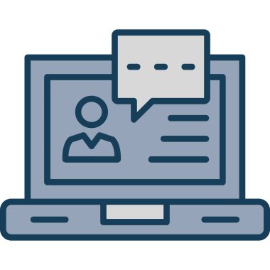 Konuşma baloncuğu vektör illüstrasyon tasarımlı dizüstü bilgisayar