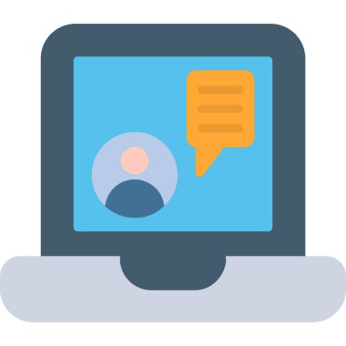 konuşma balonu simgesi, vektör illüstrasyonu