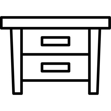 mobilya ikonu vektör illüstrasyonu