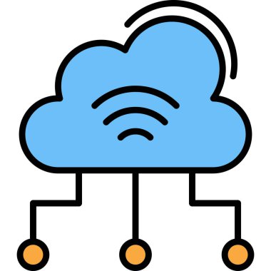 Kablosuz. Web simgesi basit illüstrasyon