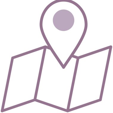 harita simgesi vektör illüstrasyonu