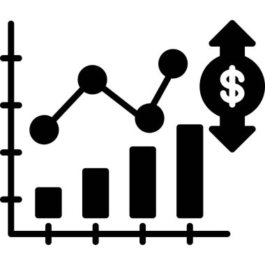 İş grafiği Web simgesi basit illüstrasyon