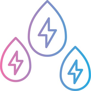 Beyaz arka planda izole edilmiş çizgi yıldırım ve şimşek simgesi. Elektrik şimşeği işareti. Şarj simgesi. Gök gürültüsü. Renkli taslak konsepti. vektör.