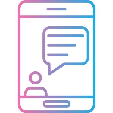 Mesaj var. Web simgesi basit illüstrasyon