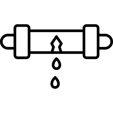 Su damlası ikonu. Web için su bırakma vektör simgesinin özet çizimi