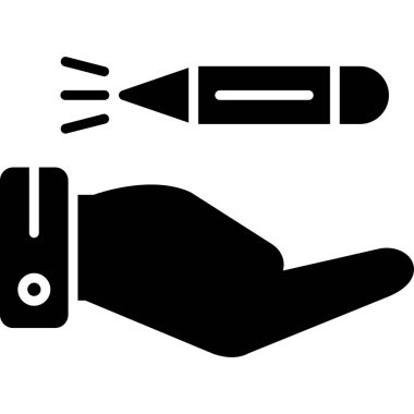 Tornavida simgesini tutan elin vektör çizimi